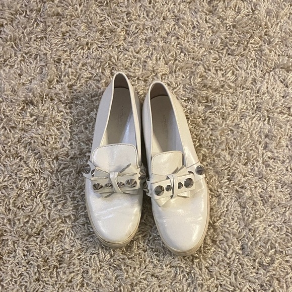 Michael Kors Collection Shoes - Michael Kors Collection White Loafers with Studded Bow size 9